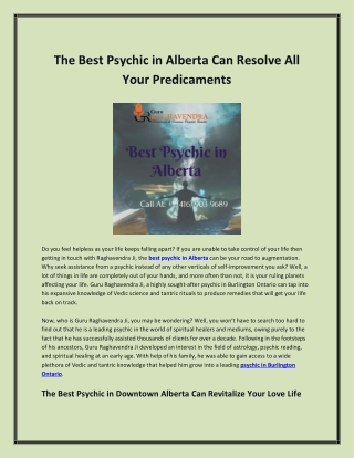 The Best Psychic in Alberta Can Resolve All Your Predicaments