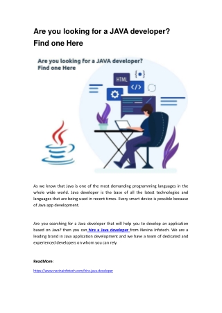 Are you looking for a JAVA developer_ Find one Here