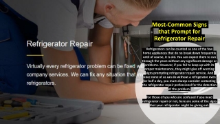 Most-Common Signs that Prompt for Refrigerator Repair