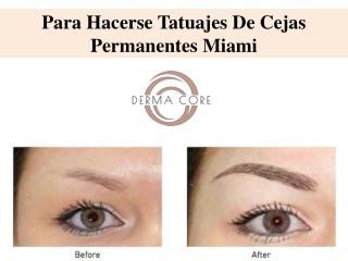 Para Hacerse Tatuajes De Cejas Permanentes Miami
