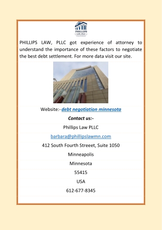 debt negotiation minnesota |  Phillipslawmn.com