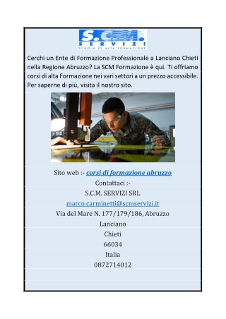 corsi di formazione abruzzo  Scmformazione.it