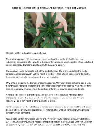 specificsItIsImportantToFindOutAboutHolismHealthandCannabis