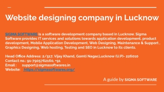 Website designing company in Lucknow