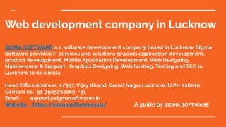 Web development company in Lucknow