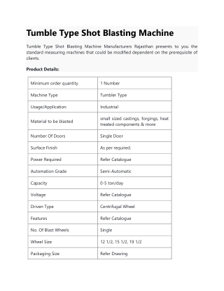 Tumble Type Shot Blasting Machine-converted