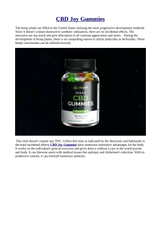CBD Joy Gummies