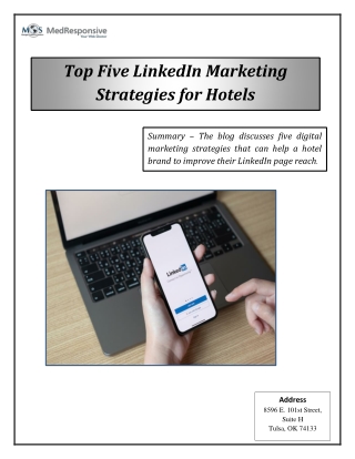 Top Five LinkedIn Marketing Strategies for Hotels