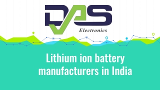 Lithium  ion battery manufacturers in india