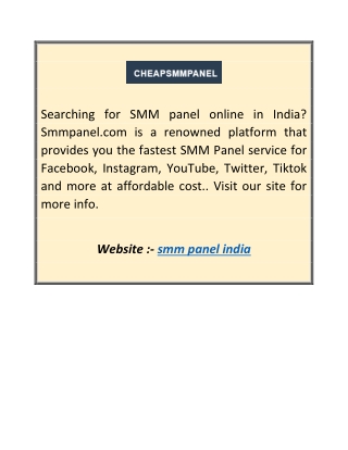 smm panel india |cheapsmmpanel.co