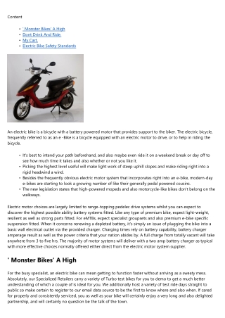 Electric Bikes Perth
