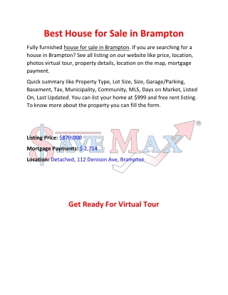 house for sale in brampton