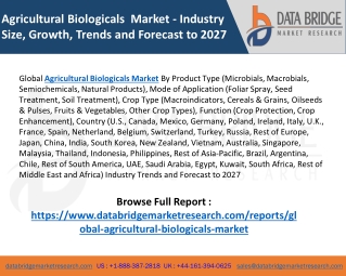 Agricultural Biologicals Market