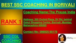 Best SSC Coaching in Borivali