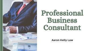 Professional Business Consultant - Aaron Kelly Law