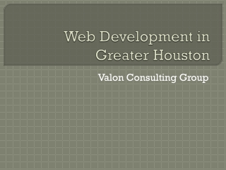 Web Development in Greater Houston