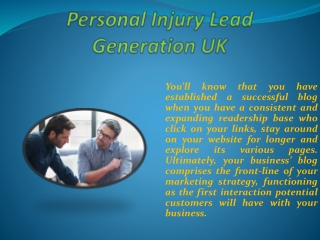 Personal Injury Leads Generation UK