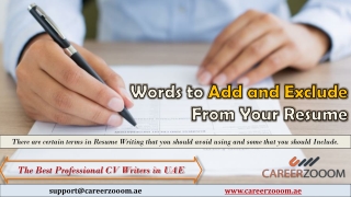 Words to Add and Exclude from Your Resume