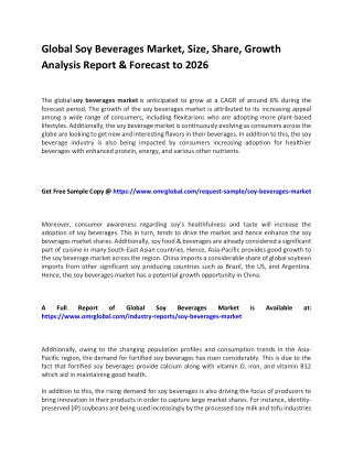 Global Soy Beverages Market