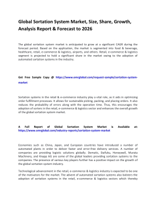 Global Sortation System Market