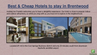 Cheap Hotels and Places to stay in Brentwood, Tennessee