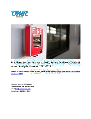 Fire Alarm System Market Trends, Growth, Analysis, Forecast 2021-2027