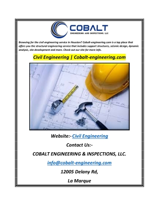 Civil Engineering  Cobalt-engineering.com