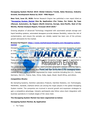 Decapping System Market