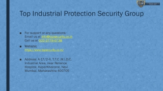 Top Industrial Protection Security Group India Blog