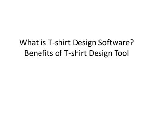 What is T-shirt Design Software