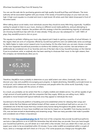buy soundcloud plays for $1: All the Stats, Facts, and Data You'll Ever Need to