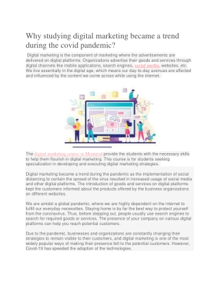 Digital Marketing