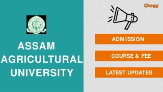 Assam Agricultural University AAU Jorhat