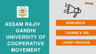 Assam Rajiv Gandhi University of Co operative Management ARGUCOM Sivasagar