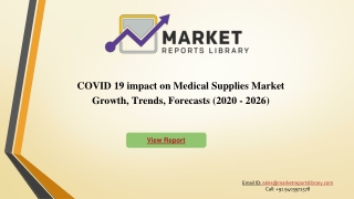 COVID 19 impact on Medical Supplies Market