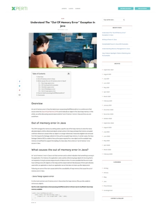 Understand The “Out Of Memory Error” Exception In Java