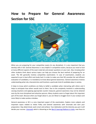 How to Prepare for General Awareness Section for SSC
