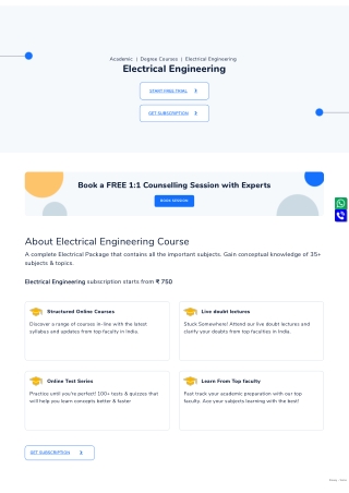 Online Electrical Engineering Courses - Ekeeda