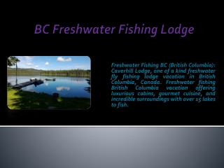 BC Freshwater Fishing Lodge