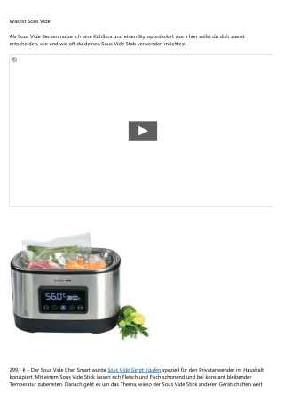 Was sind Tfa Sous Vide ? -- 2020
