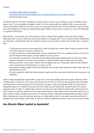 The Detailed Guide To Electric Bikes.