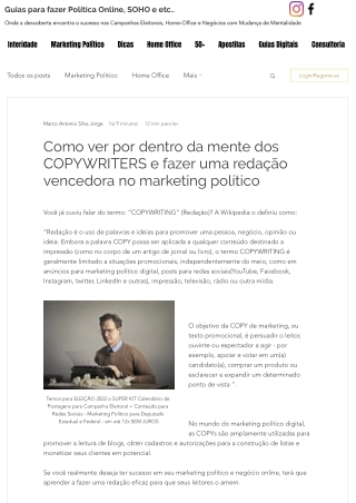 Como ver por dentro da mente dos COPYWRITERS e fazer uma redação vencedora no marketing político