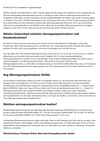 Billige Wärmepumpentrockner - Eine Preis-Übersicht - 2020