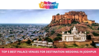 Top 5 Best Palace Venues for Destination Wedding in Jodhpur