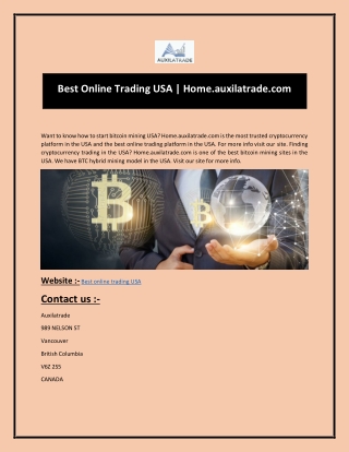 Best Online Trading USA  Home.auxilatrade.com