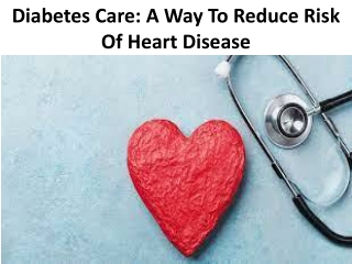 ABCs of Diabetes: How can the risk of cardiovascular diabetes be reduced?