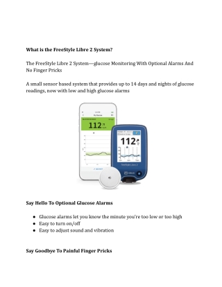 What is the FreeStyle Libre 2 System