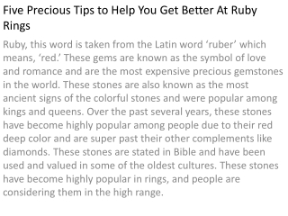 Get Designer Ruby Rings At Best Prices