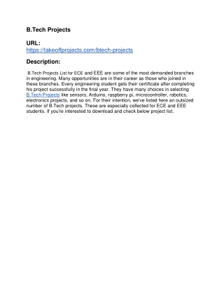 B.tech projects 2