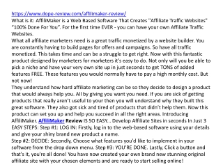 AffiliMaker Review